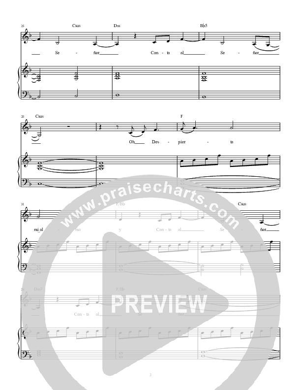 Despierta Mi Alma (Awake My Soul) Piano/Vocal (Hillsong en Espanol / Hillsong Worship)