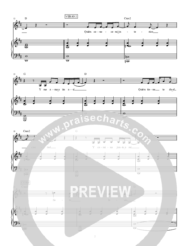 Solo Jesus (No One But You) Piano/Vocal (Hillsong en Espanol / Hillsong Worship)