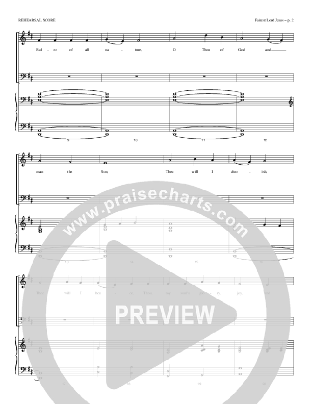 Fairest Lord Jesus Conductor's Score (Todd Billingsley)