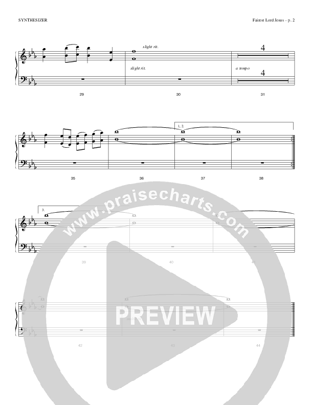 Fairest Lord Jesus Synth Strings (Todd Billingsley)