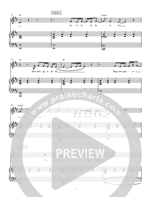 Hanya Engkau (No One But You) Piano/Vocal (Hillsong Dalam Bahasa Indonesia / Hillsong Worship)