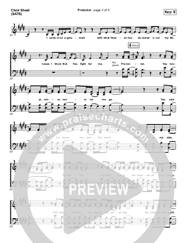 Protector Choir Vocals (SATB) (Kim Walker-Smith)