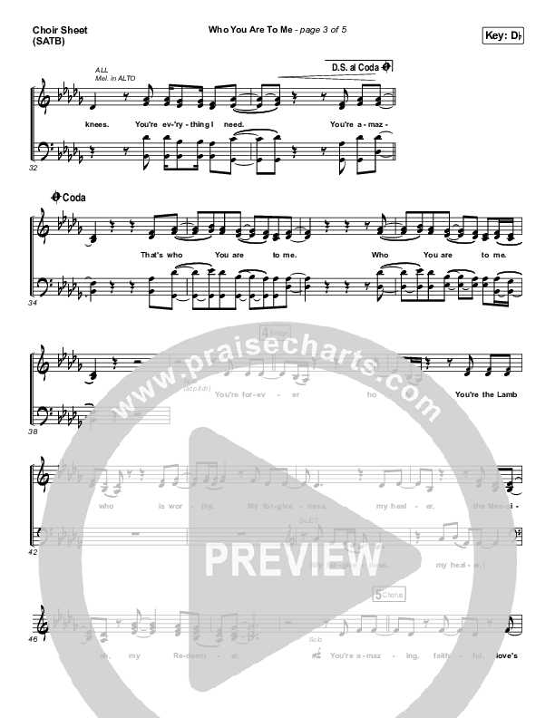 Who You Are To Me Choir Vocals (SATB) (Chris Tomlin / Lady A)