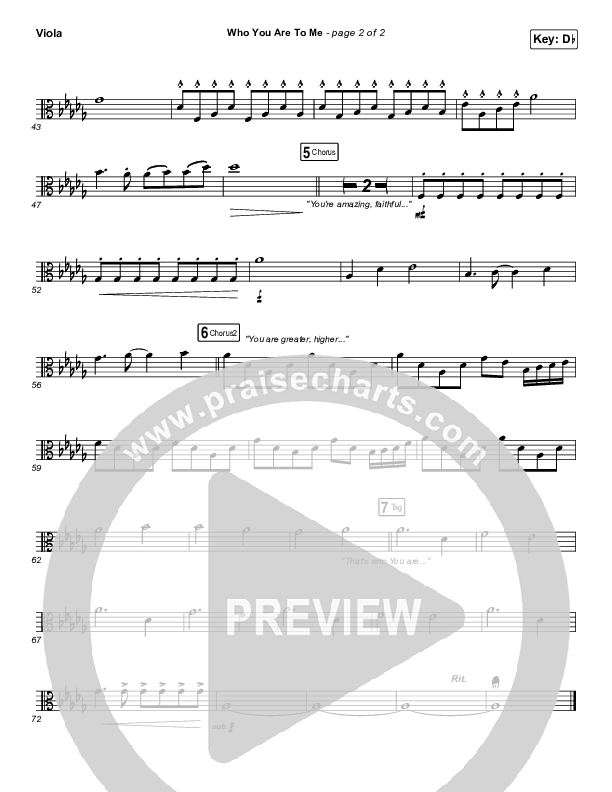 Who You Are To Me Viola (Chris Tomlin / Lady A)