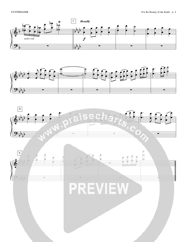 For The Beauty Of The Earth Synth Strings (Todd Billingsley)