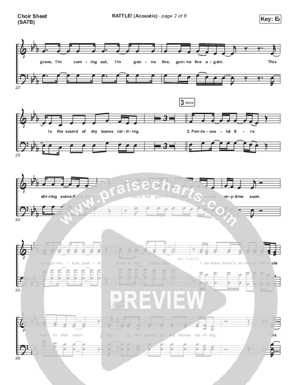 RATTLE! (Acoustic) Choir Vocals (SATB) (Elevation Worship)