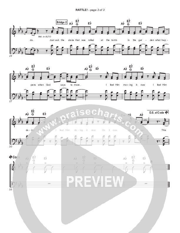 RATTLE! (Acoustic) Hymn Sheet (Elevation Worship)