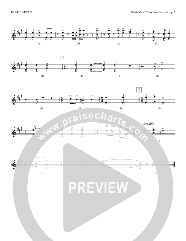 Guide Me O Thou Great Jehovah Bass Clarinet (Todd Billingsley)