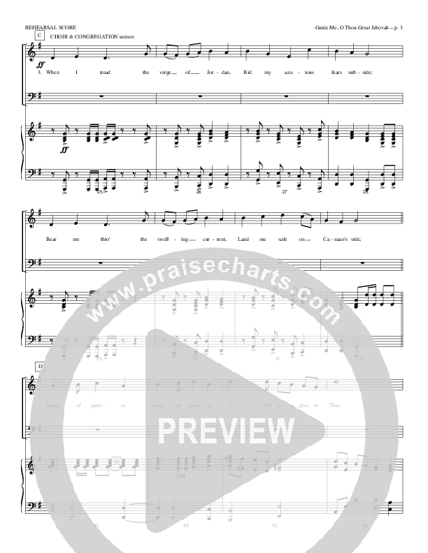 Guide Me O Thou Great Jehovah Conductor's Score (Todd Billingsley)