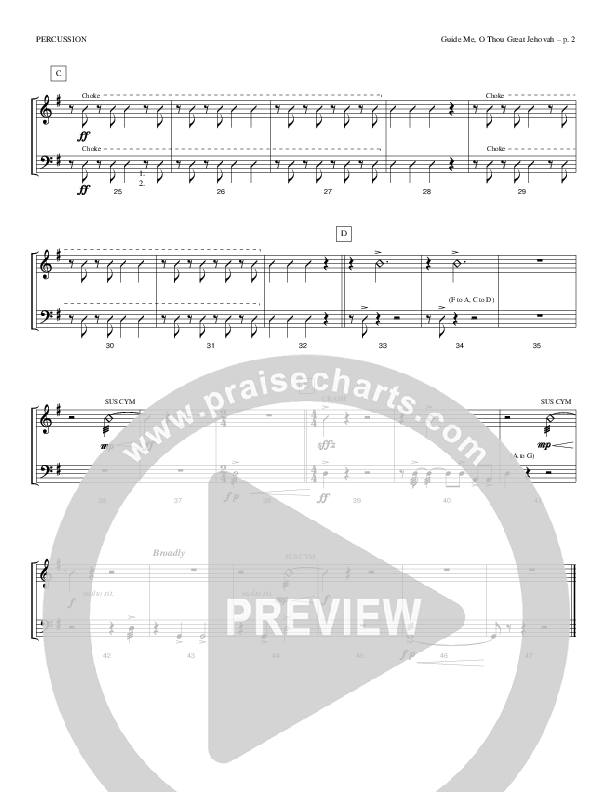 Guide Me O Thou Great Jehovah Percussion (Todd Billingsley)