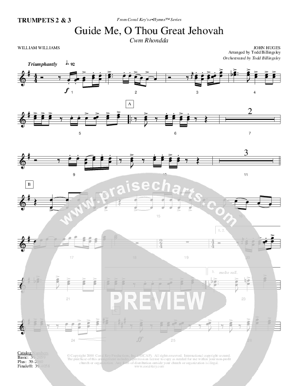 Guide Me O Thou Great Jehovah Trumpet (Todd Billingsley)