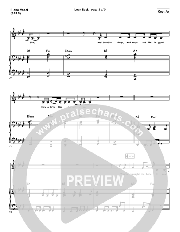 Lean Back Piano/Vocal (SATB) (Capital City Music)