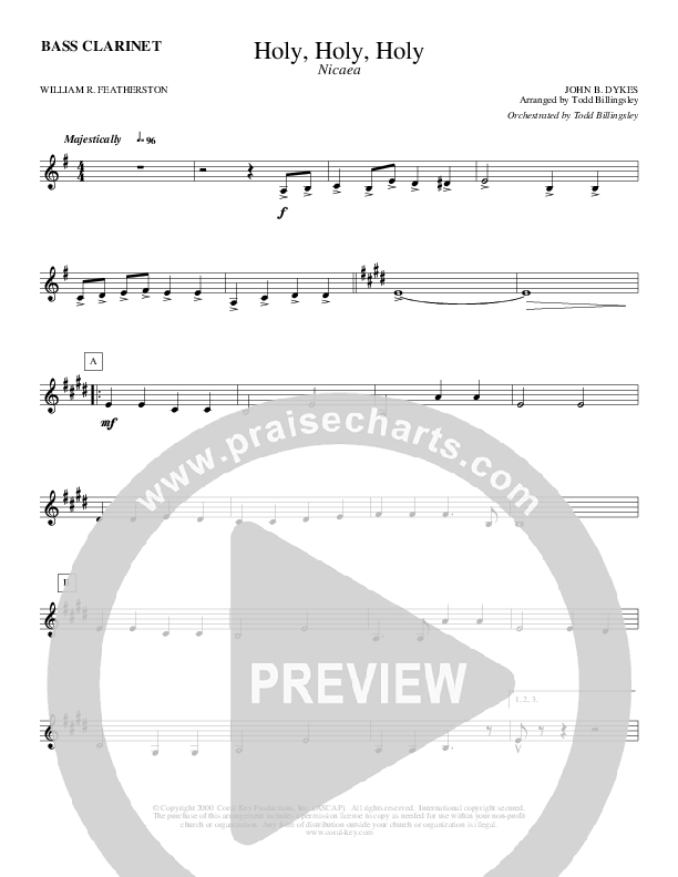 Holy Holy Holy Bass Clarinet (Todd Billingsley)