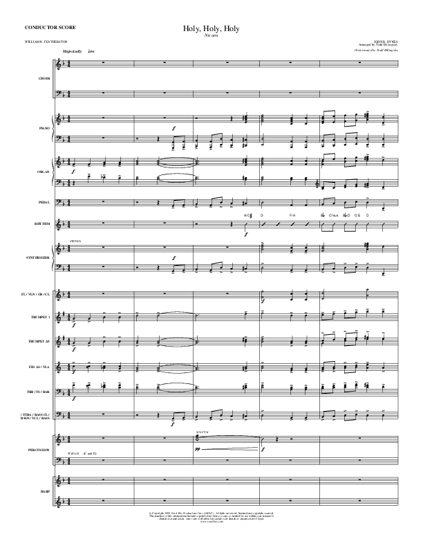Holy Holy Holy Conductor's Score (Todd Billingsley)