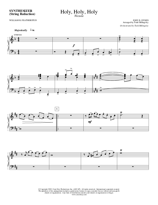 Holy Holy Holy Synth Strings (Todd Billingsley)