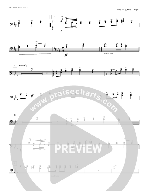 Holy Holy Holy Trombone 1/2 (Todd Billingsley)