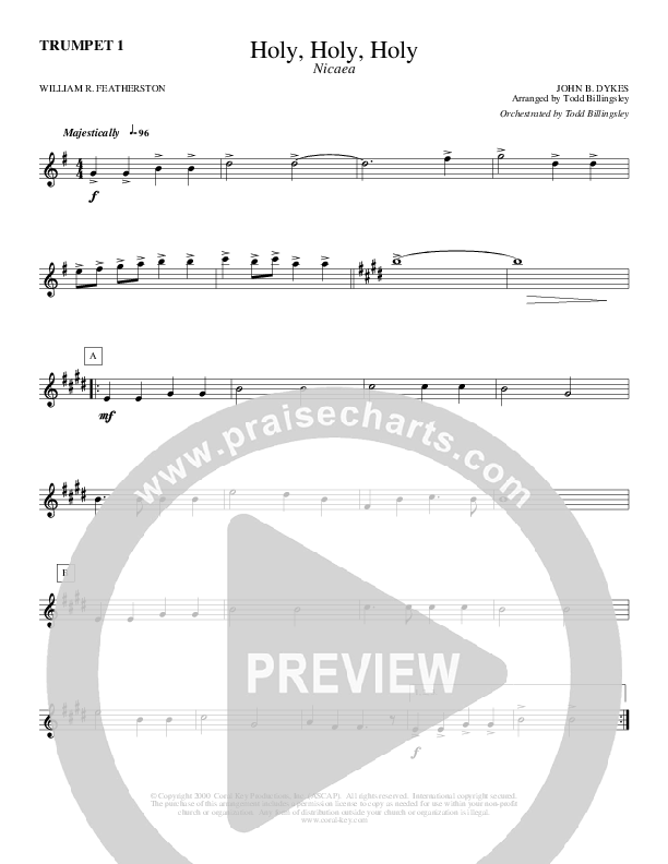Holy Holy Holy Trumpet 1 (Todd Billingsley)
