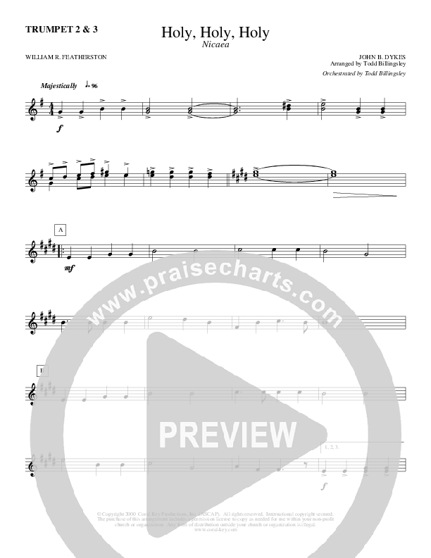 Holy Holy Holy Trumpet 2/3 (Todd Billingsley)