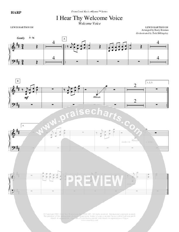 I Hear Thy Welcome Voice Harp (Todd Billingsley)