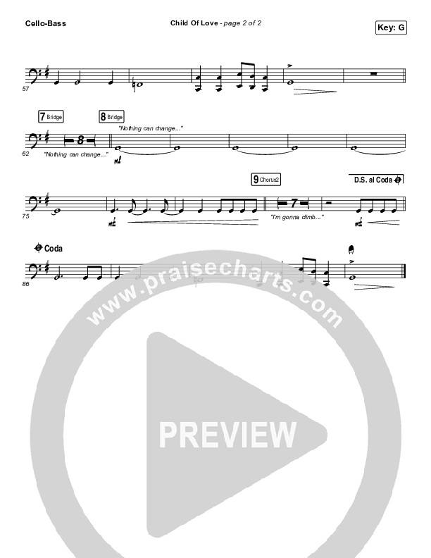 Child Of Love Cello/Bass (We The Kingdom)