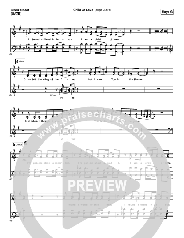 Child Of Love Choir Sheet (SATB) (We The Kingdom)