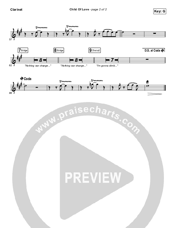 Child Of Love Clarinet (We The Kingdom)