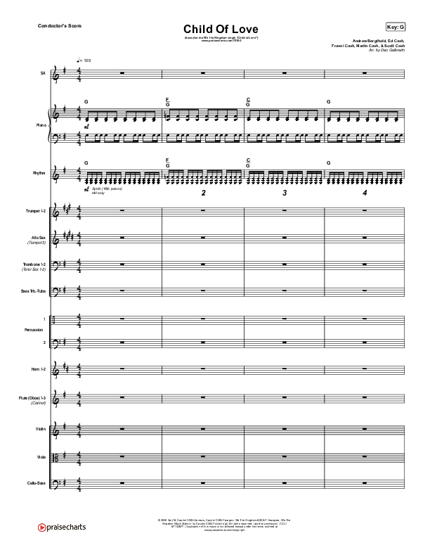 Child Of Love Conductor's Score (We The Kingdom)