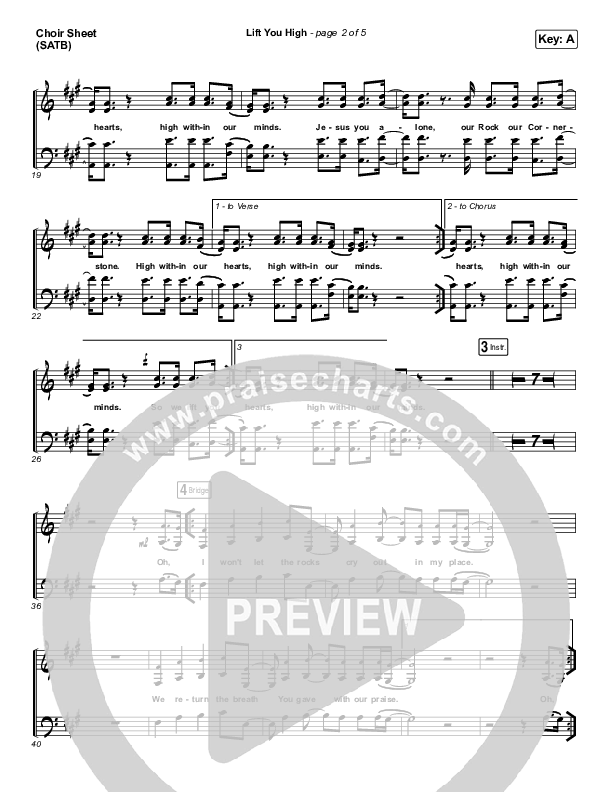 Lift You High Choir Sheet (SATB) (Housefires / Nate Moore / Katie Torwalt)
