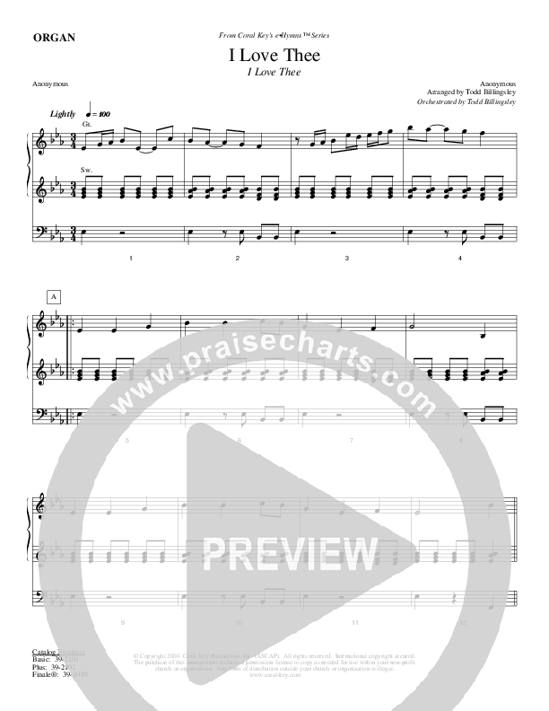 I Love Thee Organ (Todd Billingsley)