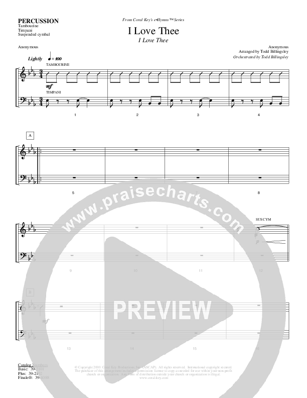 I Love Thee Percussion (Todd Billingsley)