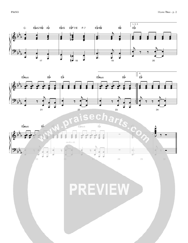 I Love Thee Piano Sheet (Todd Billingsley)