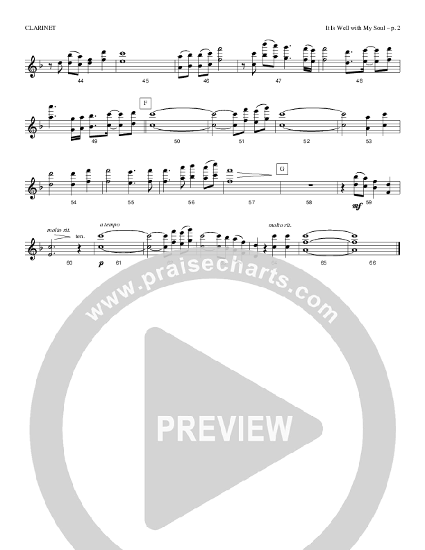 It Is Well With My Soul Clarinet (Todd Billingsley)