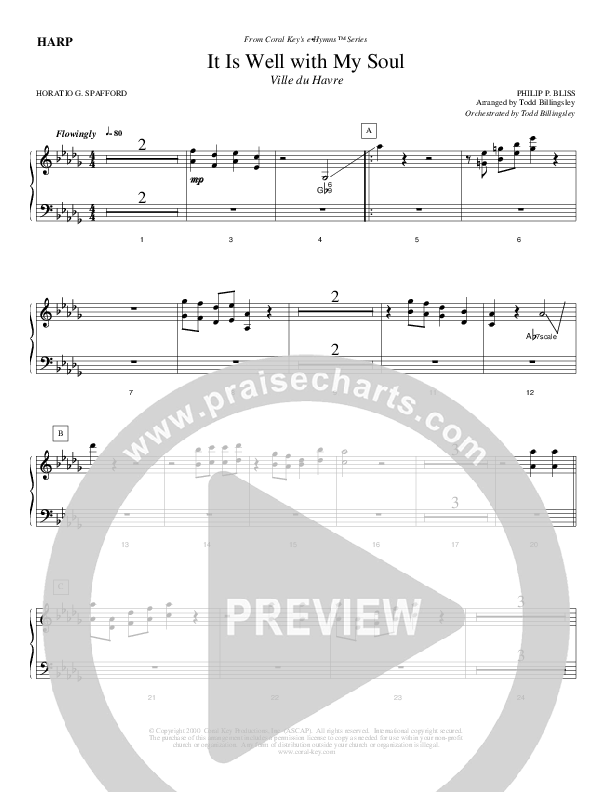 It Is Well With My Soul Harp (Todd Billingsley)