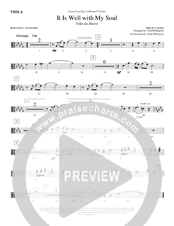 It Is Well With My Soul Viola (Todd Billingsley)