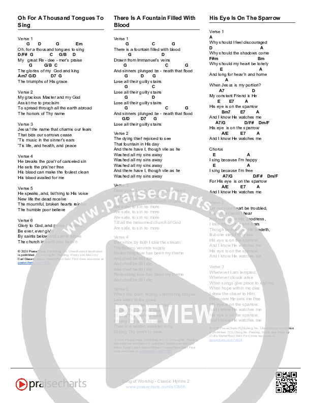 Classic Hymns 2 (24 Songs) Song Sheet (Song Sheets)