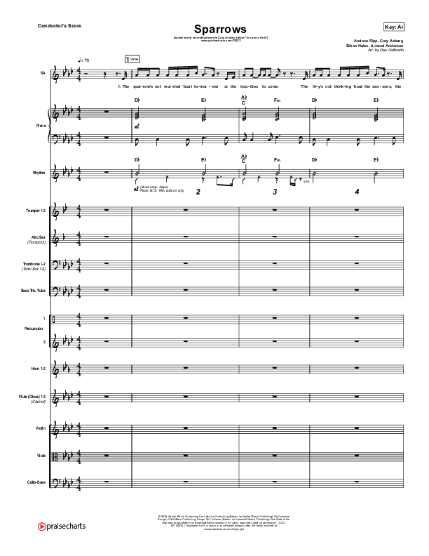 Sparrows Conductor's Score (Cory Asbury)
