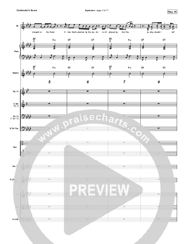 Sparrows Conductor's Score (Cory Asbury)