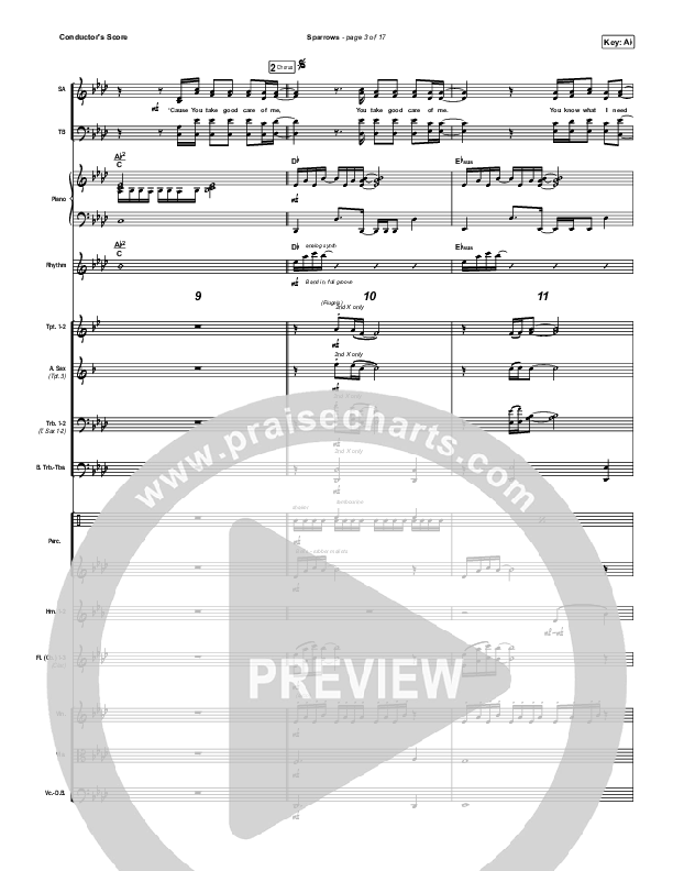 Sparrows Conductor's Score (Cory Asbury)