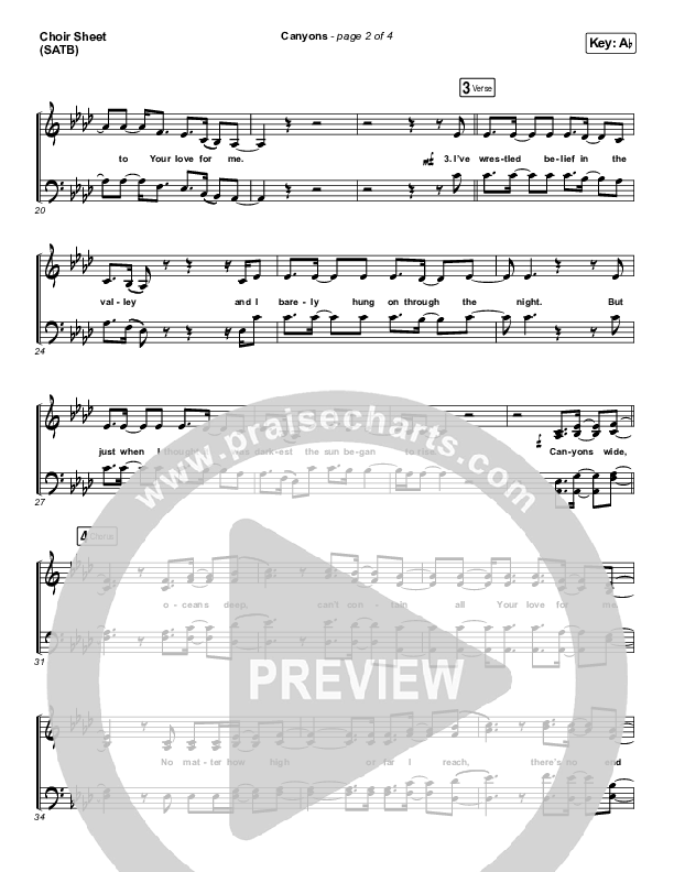 Canyons Choir Vocals (SATB) (Cory Asbury)