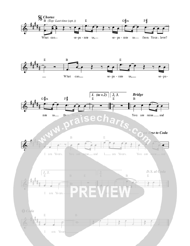 What Can Separate Lead Sheet (Vineyard Worship / Tim Brown)