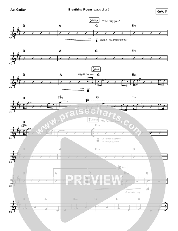 Breathing Room (Live) Acoustic Guitar (Kim Walker-Smith)