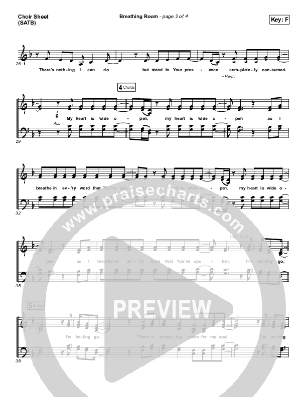 Breathing Room (Live) Choir Vocals (SATB) (Kim Walker-Smith)