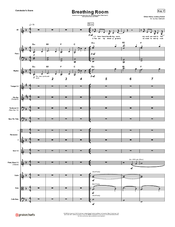 Breathing Room (Live) Conductor's Score (Kim Walker-Smith)