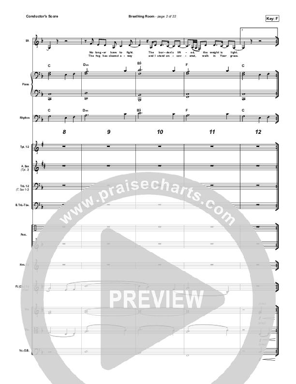 Breathing Room (Live) Conductor's Score (Kim Walker-Smith)