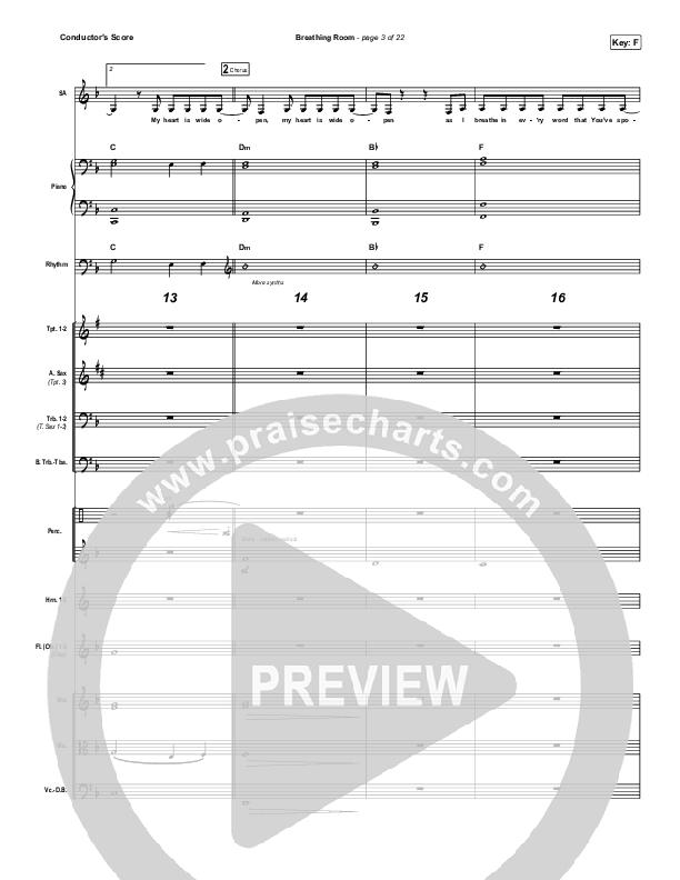 Breathing Room (Live) Conductor's Score (Kim Walker-Smith)