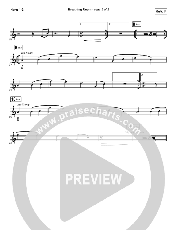 Breathing Room (Live) French Horn 1/2 (Kim Walker-Smith)