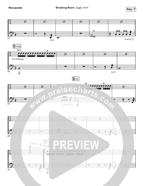 Breathing Room (Live) Percussion (Kim Walker-Smith)