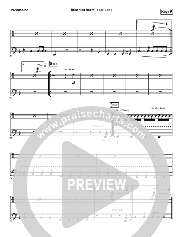 Breathing Room (Live) Percussion (Kim Walker-Smith)