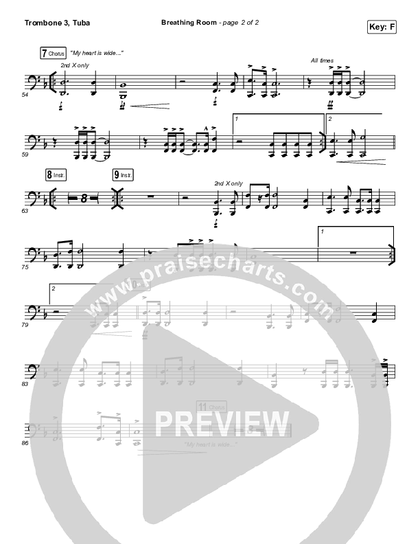 Breathing Room (Live) Trombone 3/Tuba (Kim Walker-Smith)