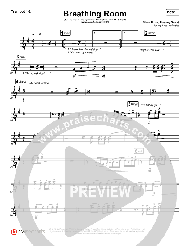 Breathing Room (Live) Trumpet 1,2 (Kim Walker-Smith)